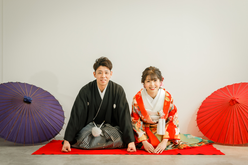 スタジオ撮影各60分撮影プラン［和装(色打or白無垢)＋洋装ドレス]200カットデータ保証☆