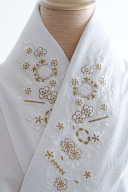 お花と道具模様半衿