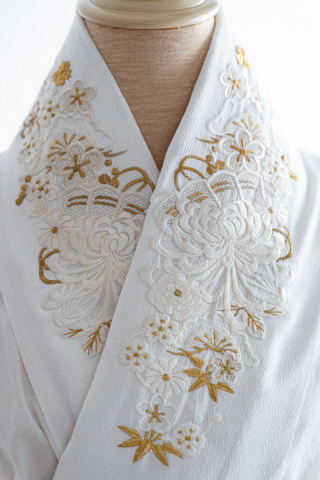 乱菊金刺繍半衿