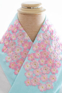 桜小花刺繡半衿