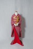 色掛下　（赤疋田絞り）