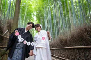嵐山で白無垢！！