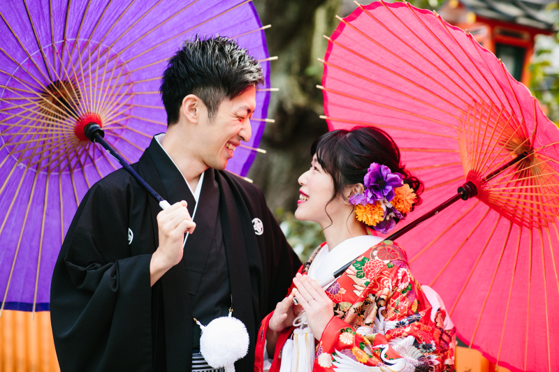 見つめ合って笑顔！