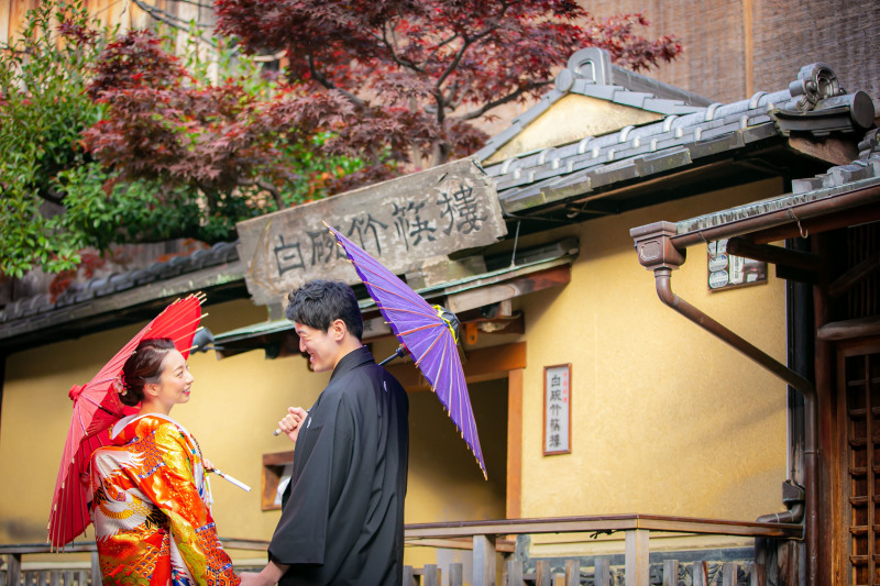 向い合ってニコっ!