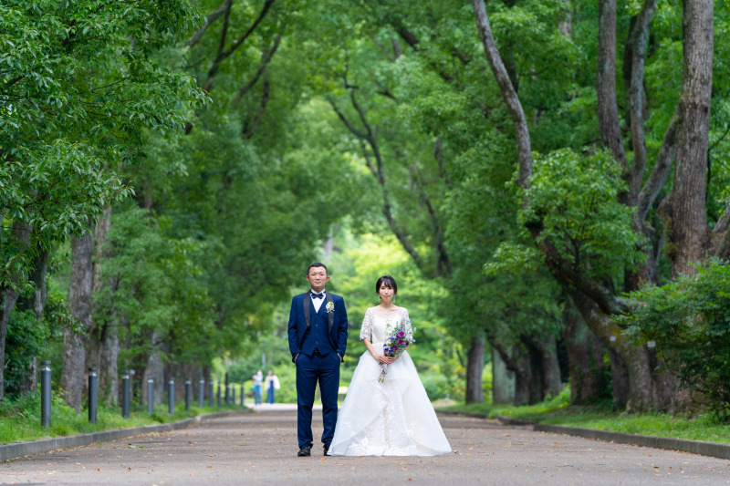 まずは広大な欅並木で１枚。