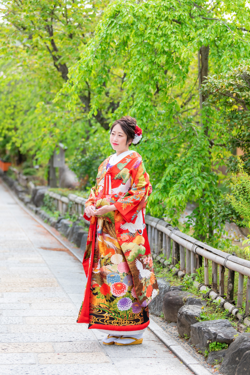 真っ赤な色打掛