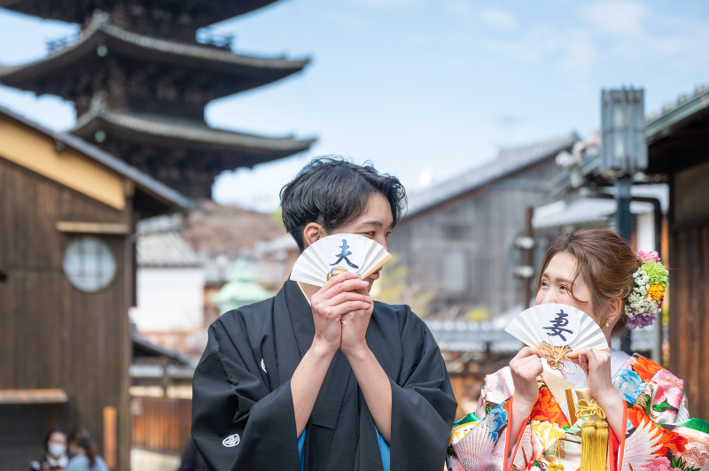 お扇子で可愛く撮影