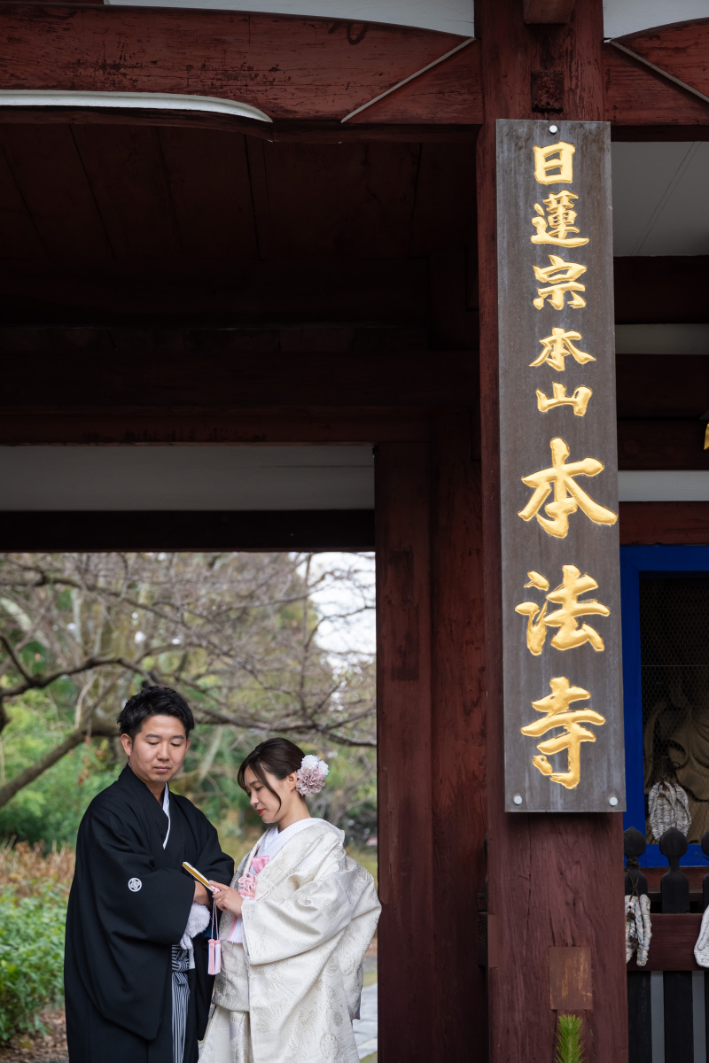 真冬のお寺撮影