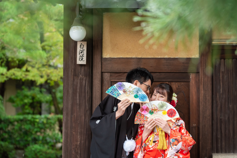 手作りの可愛い扇子で❤