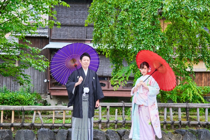 和傘をもって♪