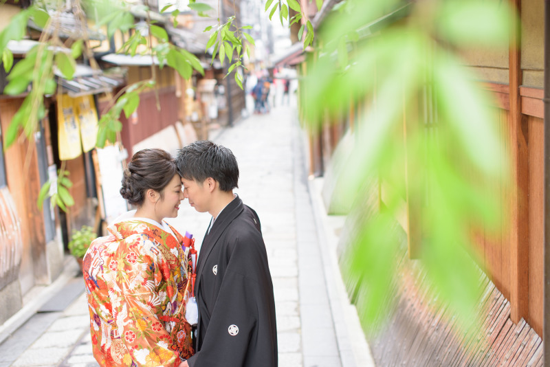 青葉をぼかして