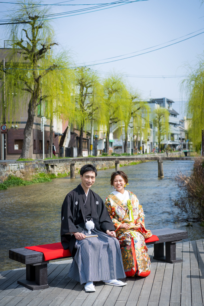 色打掛に着替えて東山白川へ