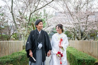 【大覚寺】白無垢が映える場所