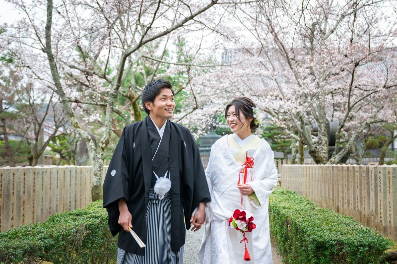 【大覚寺】白無垢が映える場所