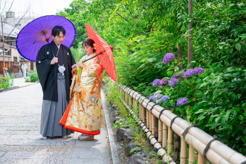 和傘のショット