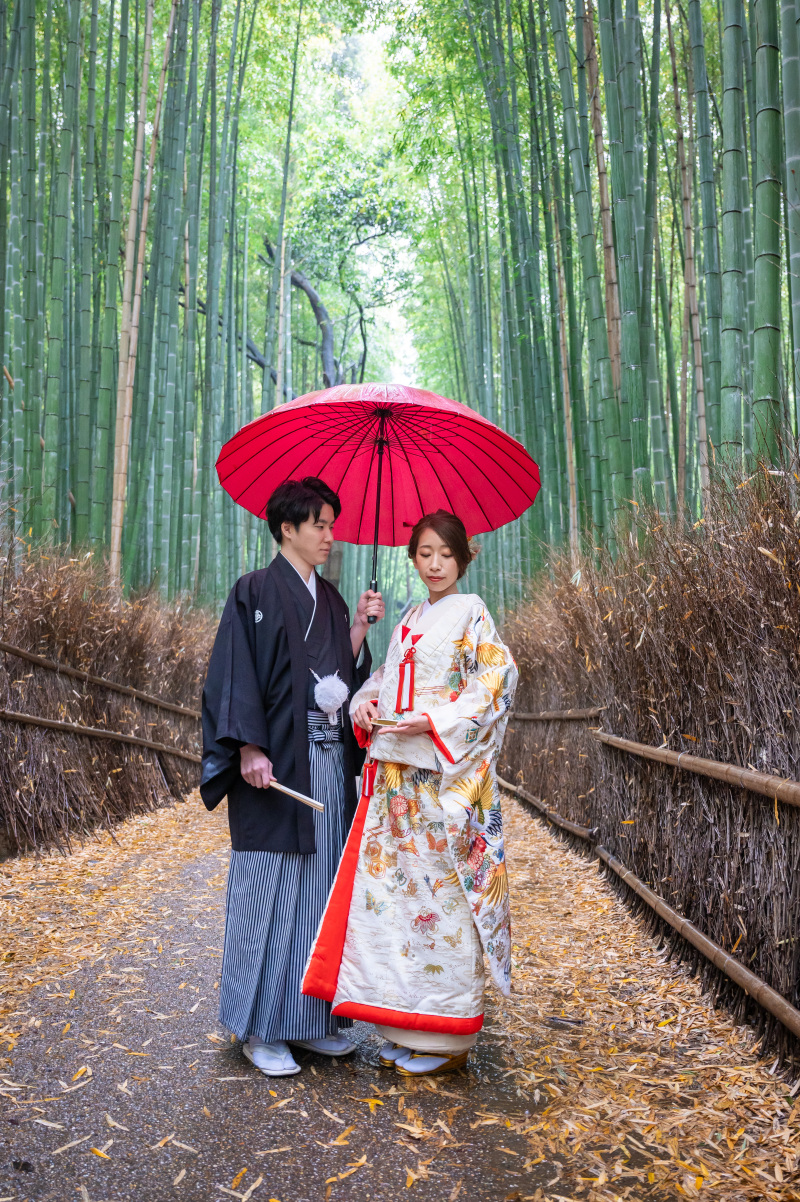 竹から落ちる雫