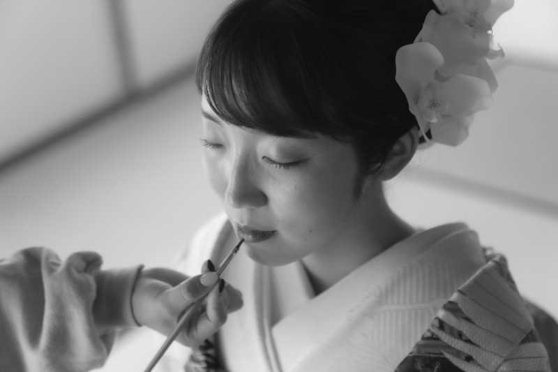 撮影当日のヘアメイク