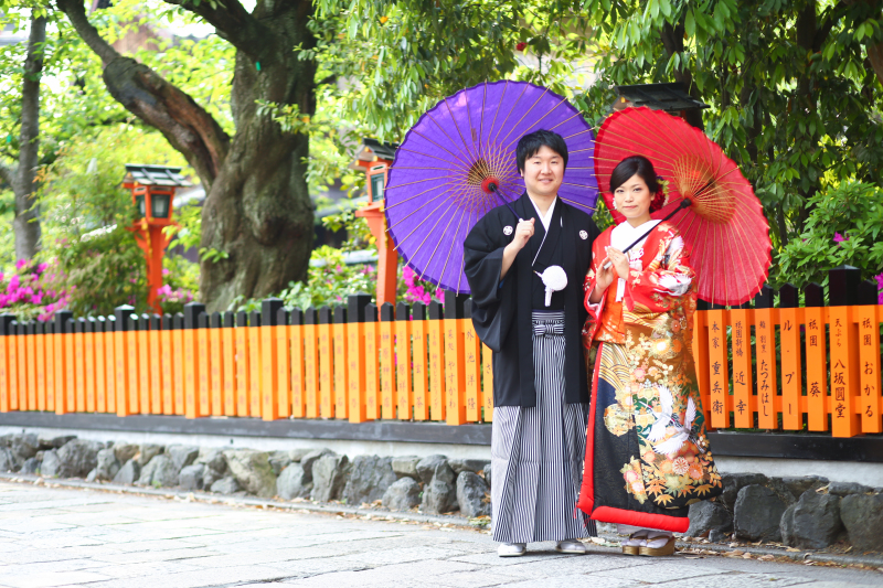 和傘を持っておすまし