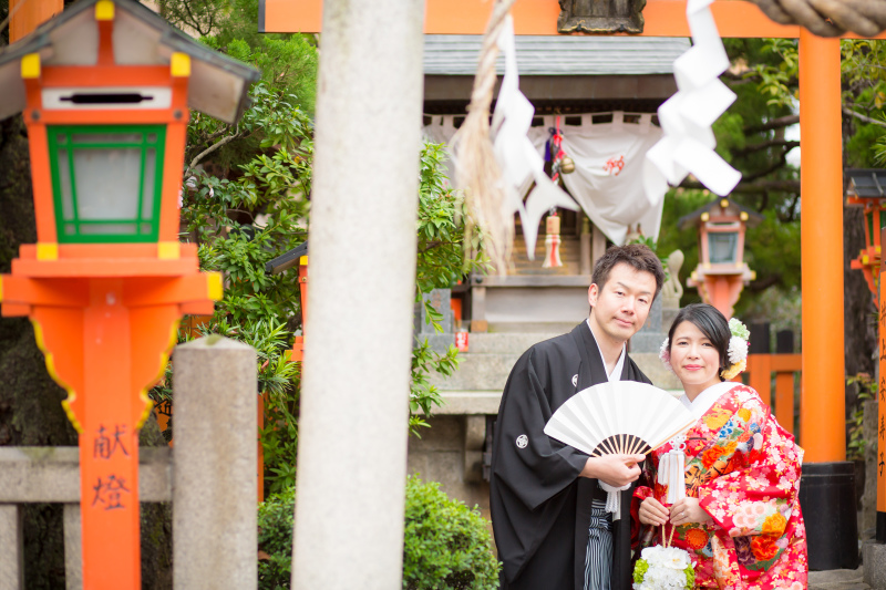 神社前のショット