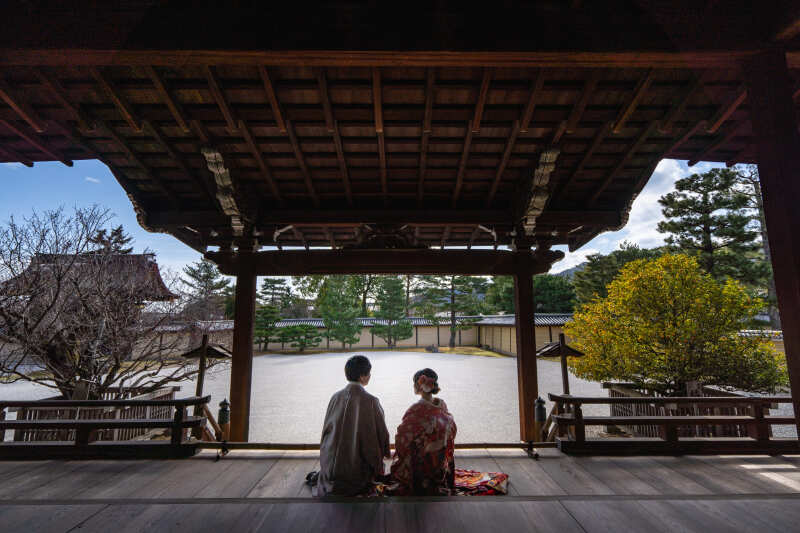 綺麗な庭園を眺めて