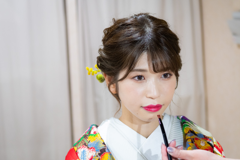 真っ赤なリップ