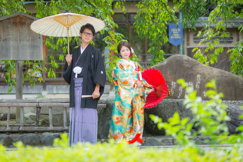 爽やかな水色の色打掛