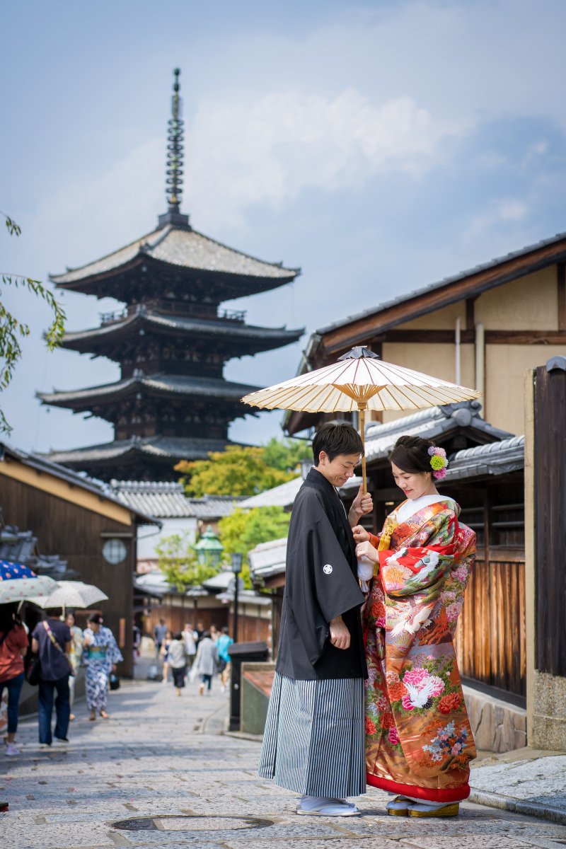 京都の街並みと