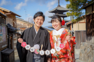 冬晴れの前撮り