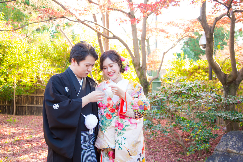 落ち葉をひらって…♡