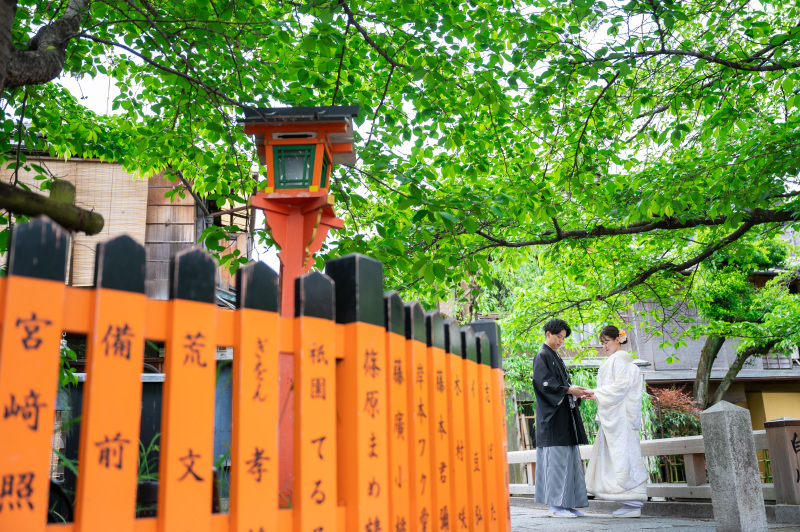 まずは、当サロンから5分の祇園で撮影！
