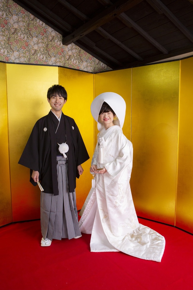 白無垢と綿帽子