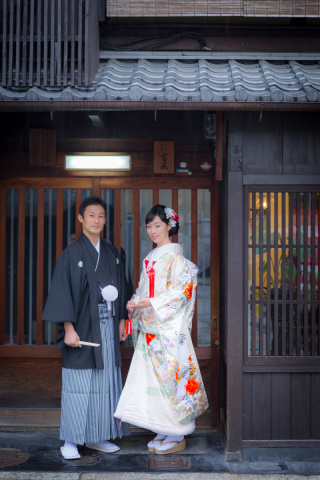 白ベースのお着物