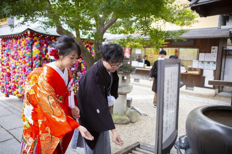 八坂庚申堂にて