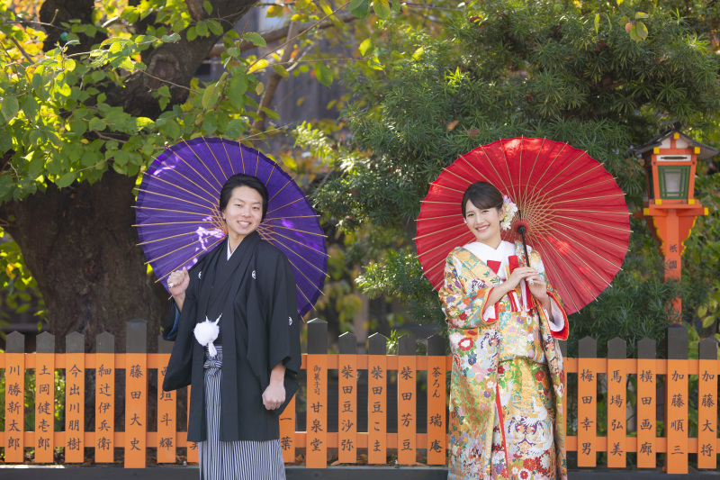 和傘をつかって