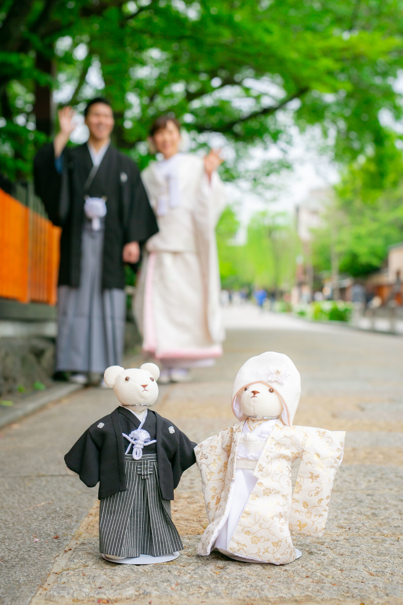 和装のぬいぐるみと