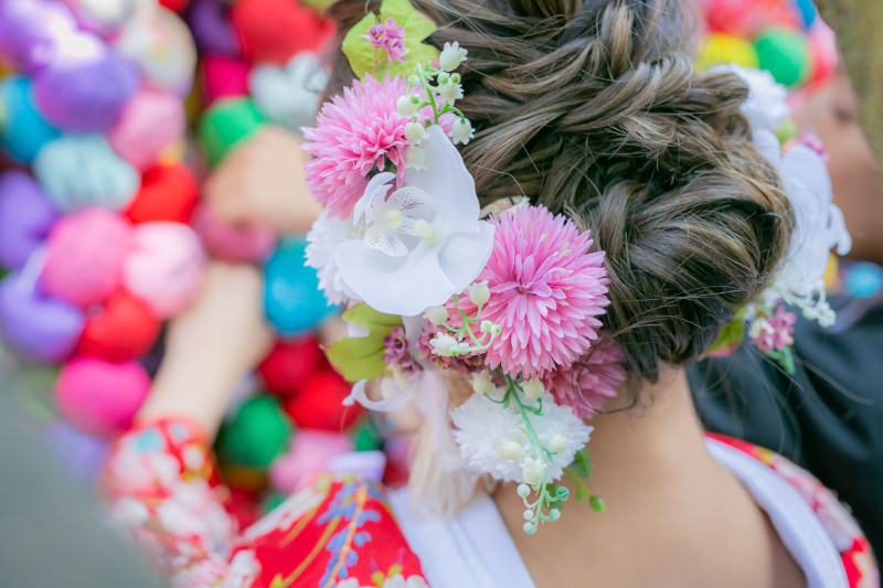 お生花ヘッドパーツ。