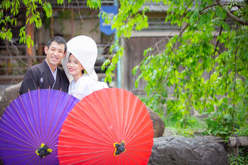 和傘と一緒に❤