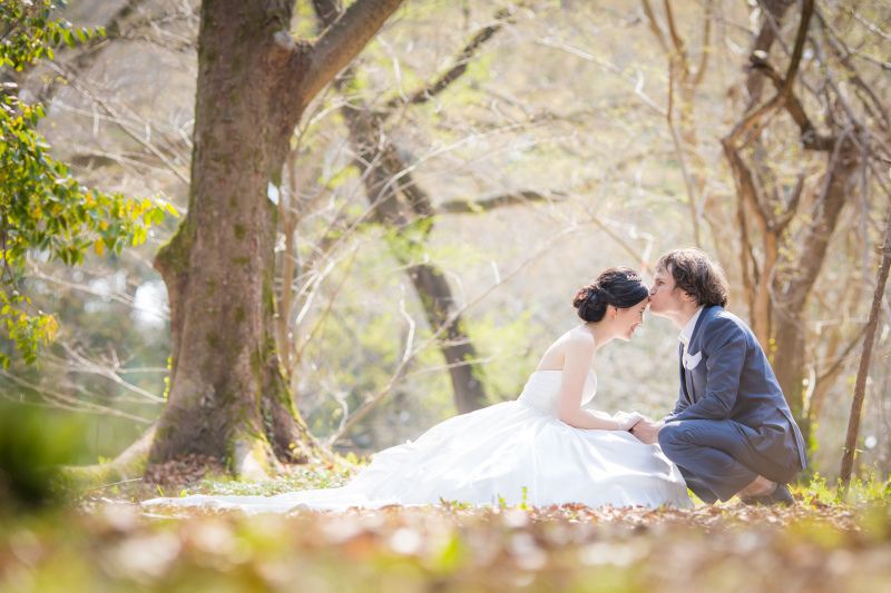 おでこにチュッ