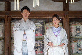 お二人そろって白色がお似合い