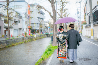 雨降りでもニコニコ♡