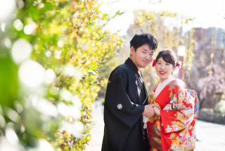 キラキラの緑の中で。