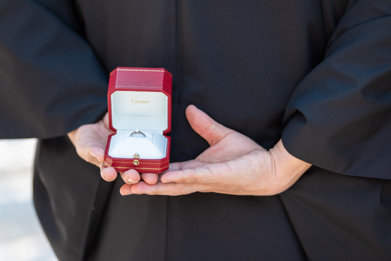 指輪を隠して❤