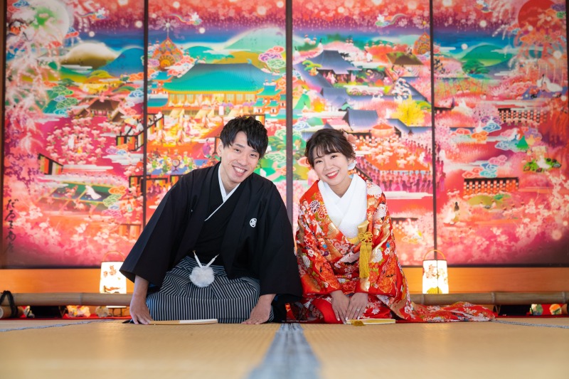 随心院と毘沙門堂で撮る、和の美しさ溢れる前撮り