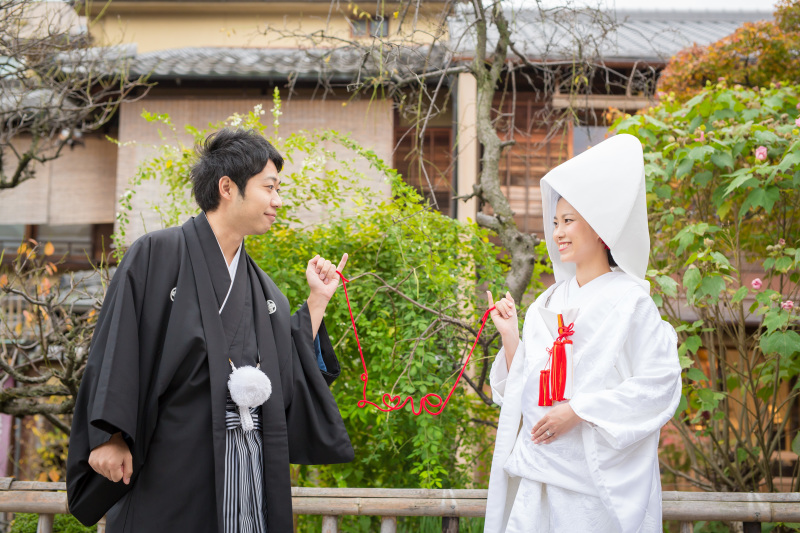 白無垢に羽織変え