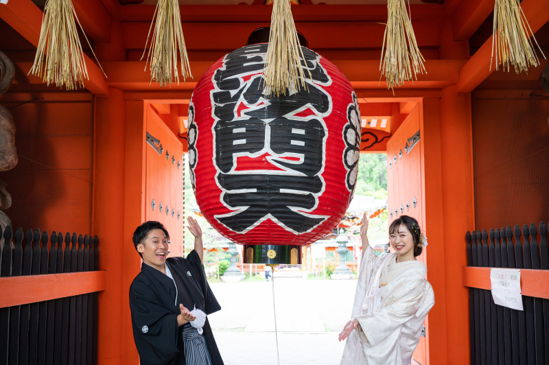 大きな提灯にびっくり