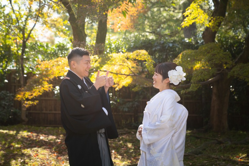 白無垢に着替えて