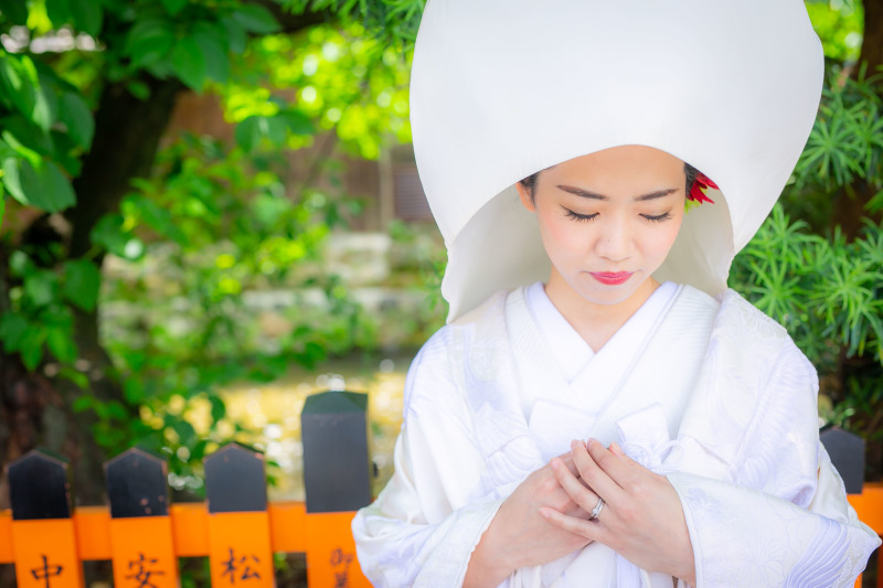 白無垢と綿帽子♪