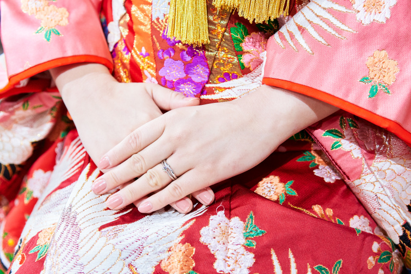 指輪がキラリ☆