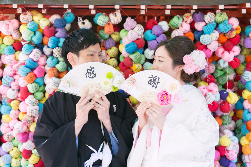 手作りの扇子で感謝！！