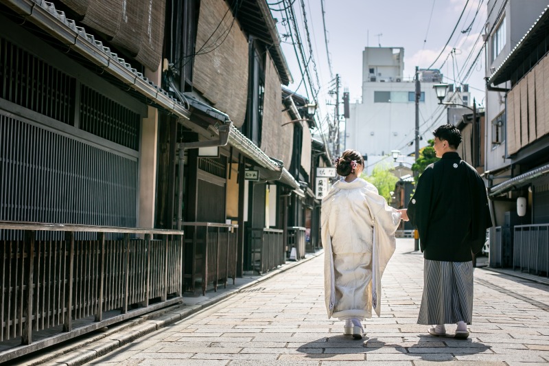 タイムスリップしたような町並みで